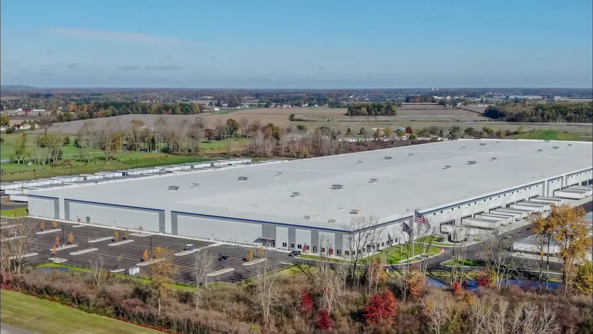Aerial view — Newport, MI — Ford redistribution center, Newport MI