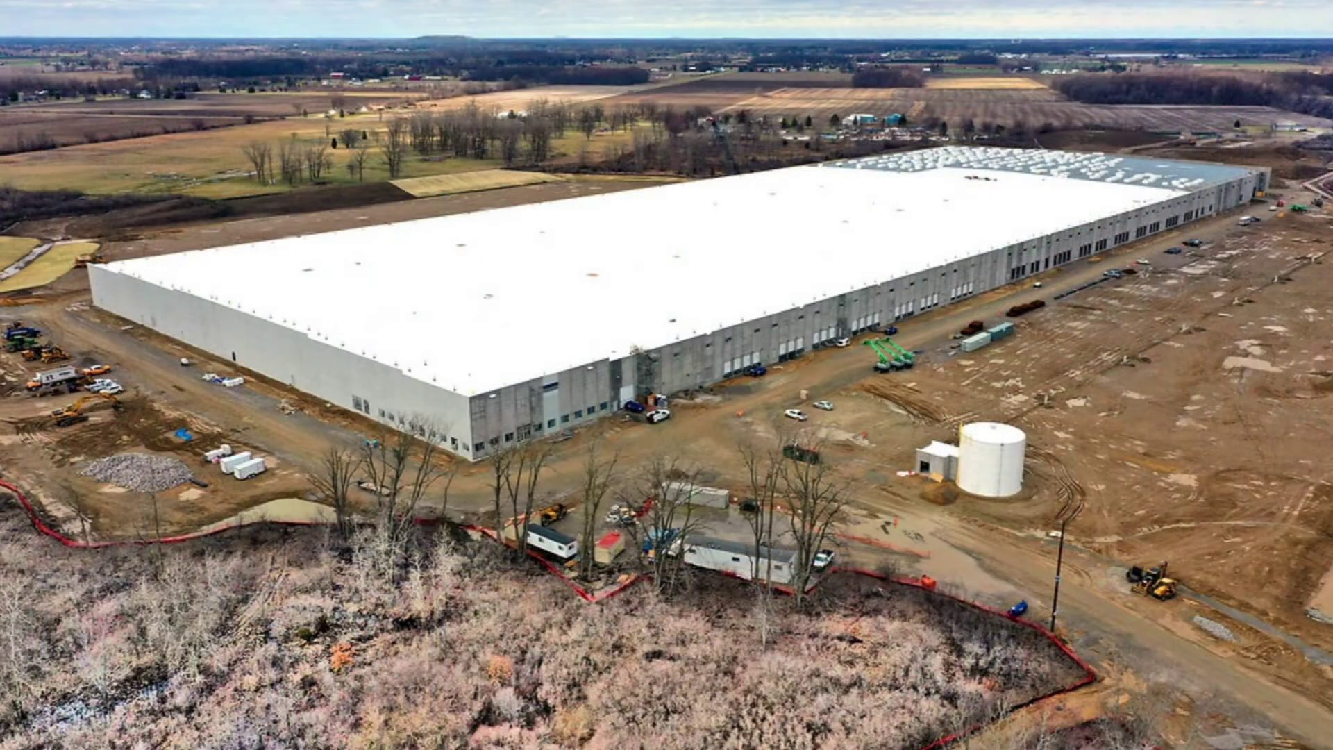 Aerial view — Newport, MI — Ford redistribution center, Newport MI