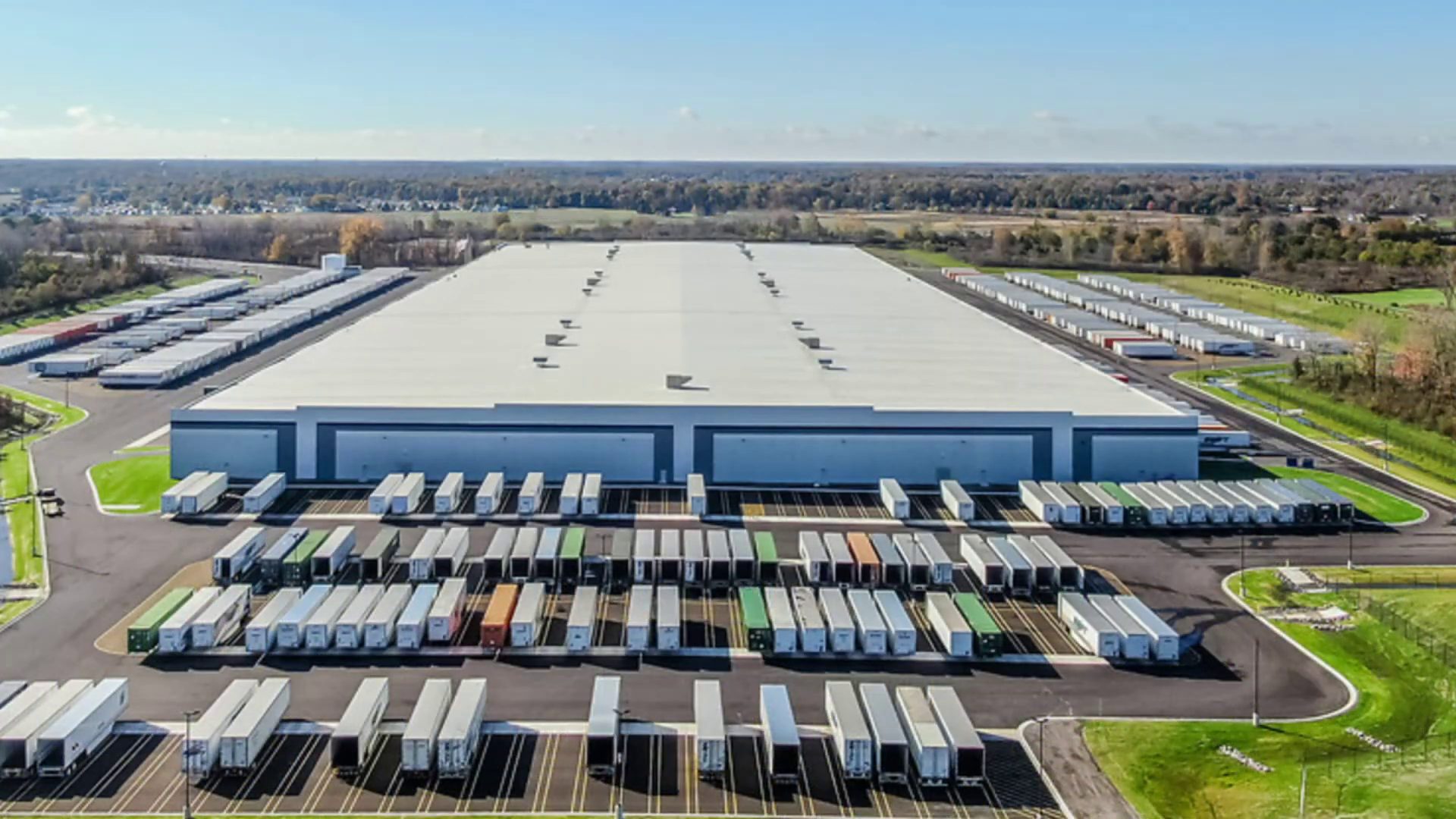 Aerial view — Newport, MI — Ford redistribution center, Newport MI