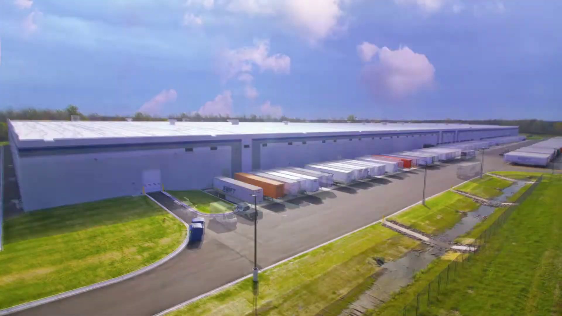 Aerial view — Newport, MI — Ford redistribution center, Newport MI