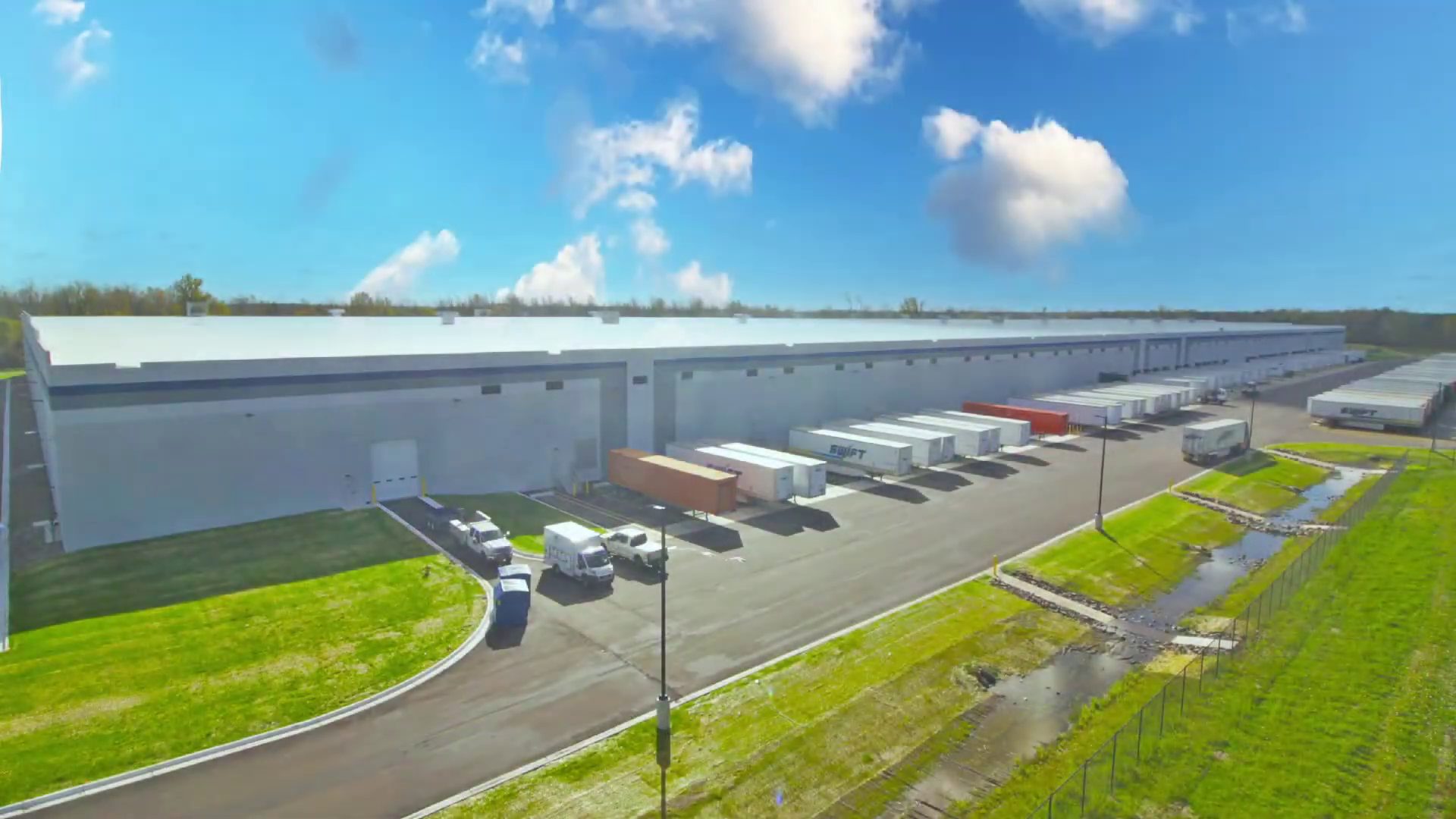 Aerial view — Newport, MI — Ford redistribution center, Newport MI