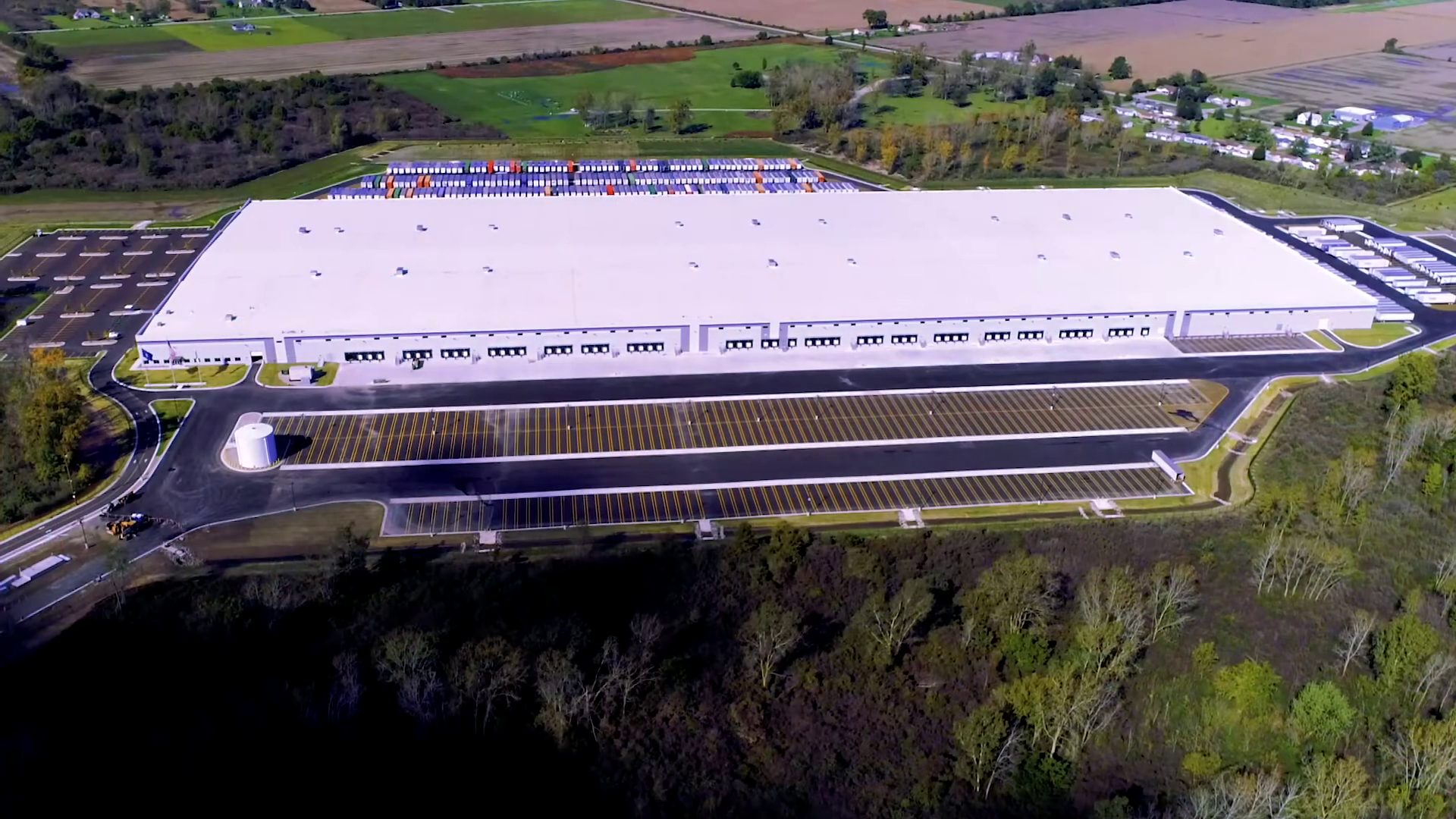 Aerial view — Newport, MI — Ford redistribution center, Newport MI