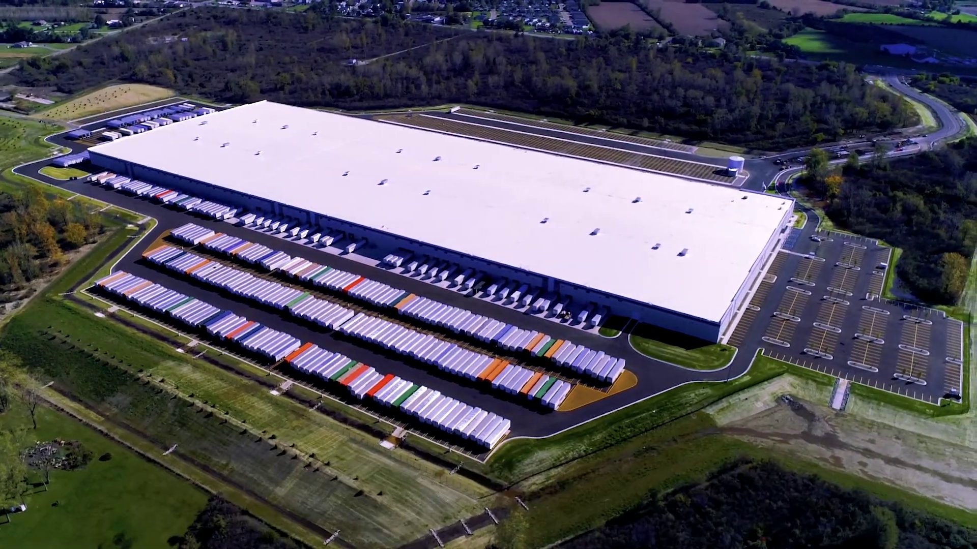 Aerial view — Newport, MI — Ford redistribution center, Newport MI