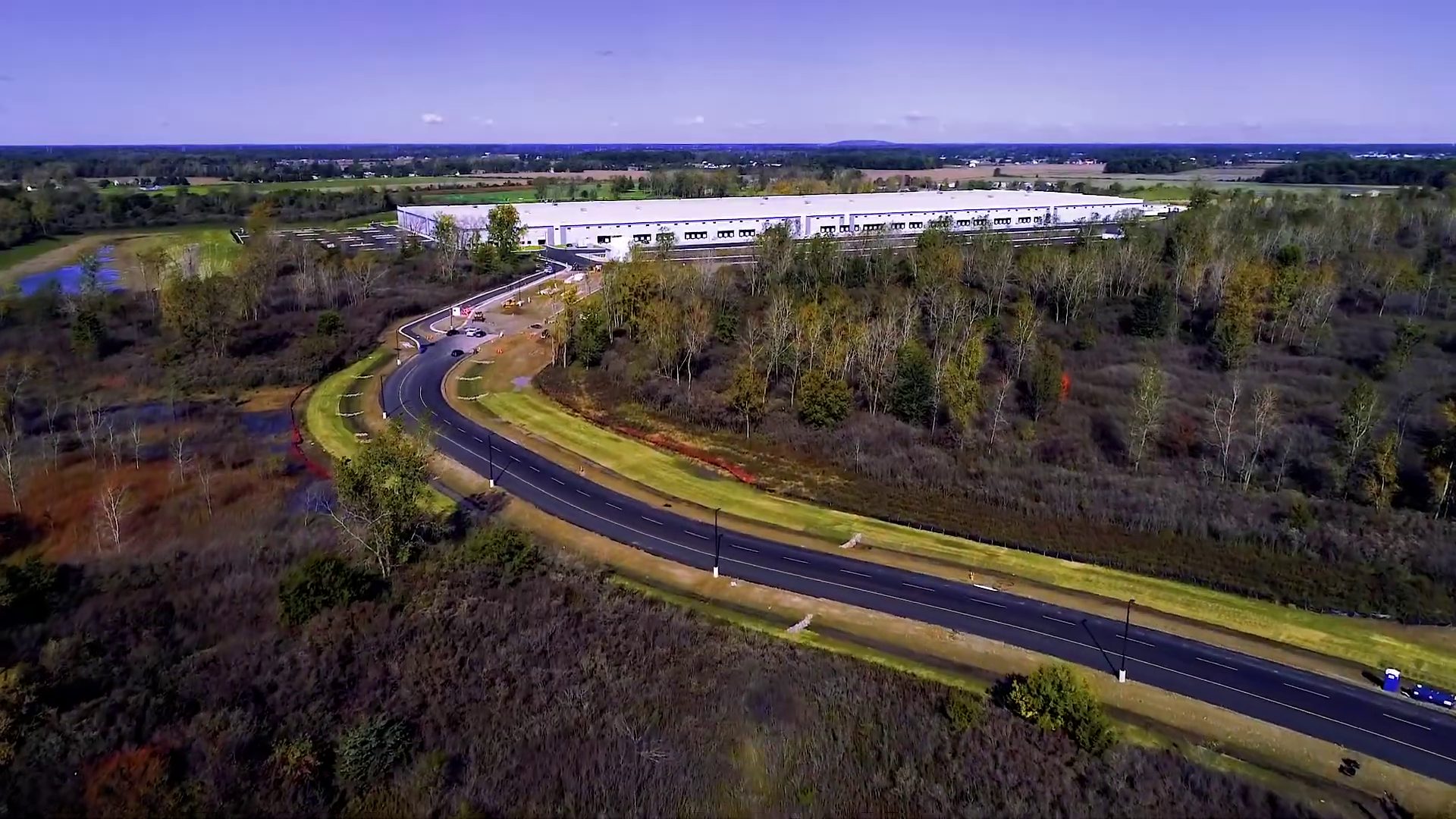 Aerial view — Newport, MI — Ford redistribution center, Newport MI