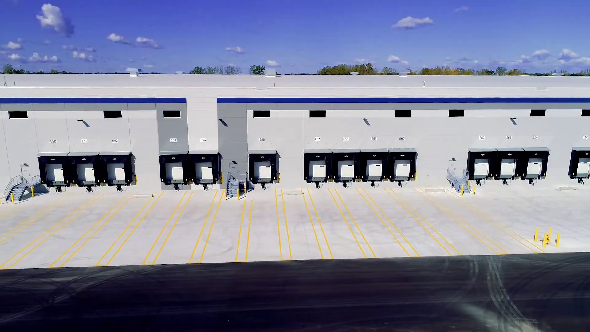 Truck drive lane — Ford redistribution center, Newport MI