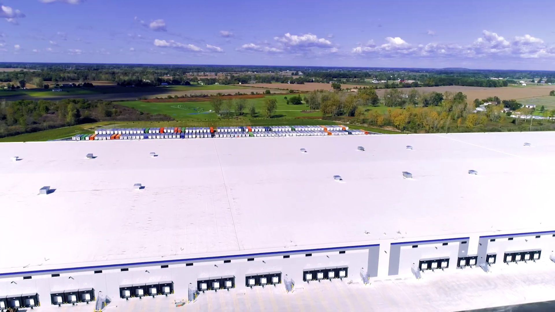 Aerial view — Newport, MI — Ford redistribution center, Newport MI