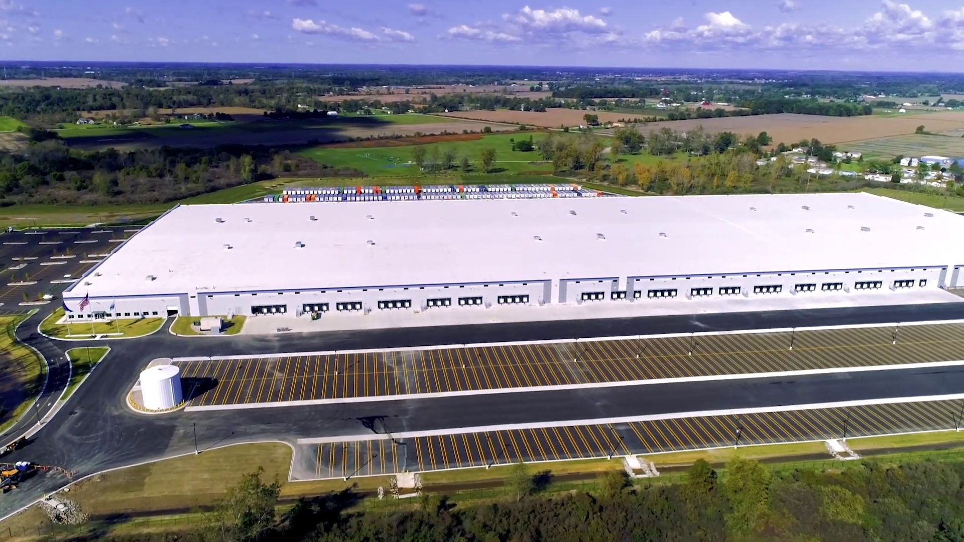 Aerial view — Newport, MI — Ford redistribution center, Newport MI