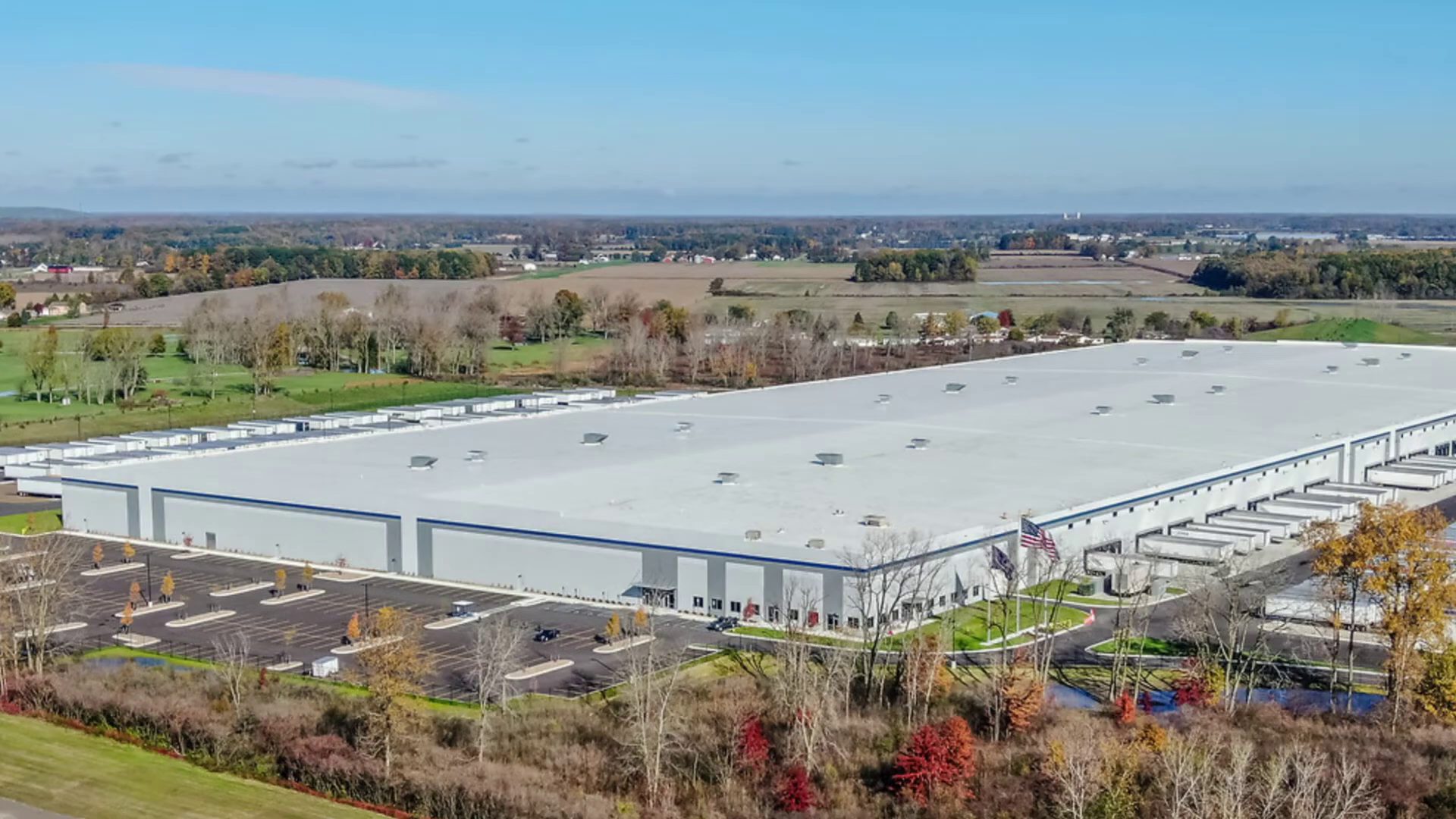 Aerial view — Newport, MI — Ford redistribution center, Newport MI