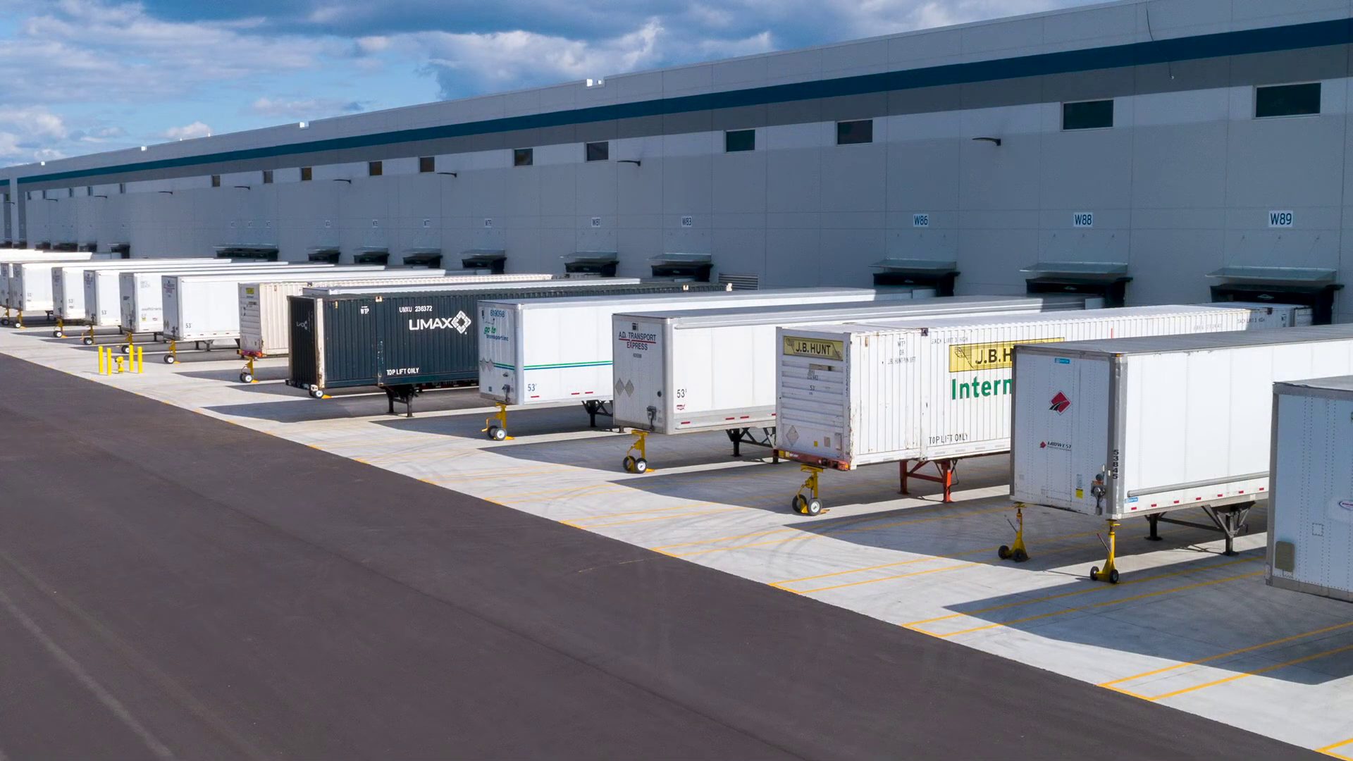 Office entrance canopy — Ford redistribution center, Newport MI